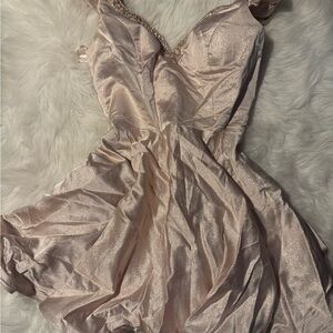 Elegant Pink Mini Dress